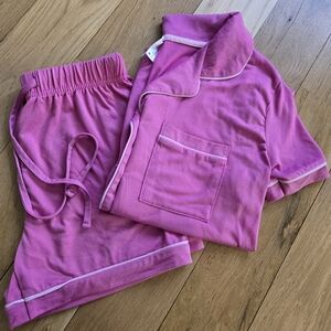 Pink Piped Modal Pajama Set